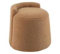 Paris Prix Pouf Design Bouclette Teddy 40cm Camel