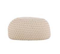 Paris Prix Pouf Effet Crochet Sam 45cm Beige