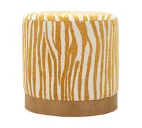 Paris Prix Pouf Imprimé Zèbre Savana 40cm Jaune