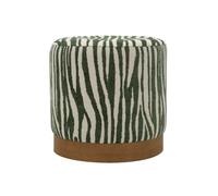 Paris Prix Pouf Imprimé Zèbre Savana 40cm Vert