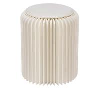 Paris Prix Pouf Pliable en Papier Lily 42cm Blanc Cassé