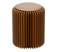 Paris Prix Pouf Pliable en Papier Lily 42cm Camel