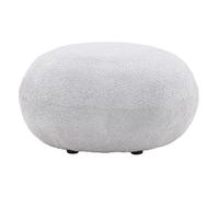 Paris Prix Pouf Rond Bouclette Bologna 74cm Gris Clair
