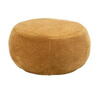 Paris Prix Pouf Rond en Tissu Macaron 79cm Moutarde