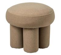 Paris Prix Pouf Rond sur Pieds Toffee 48cm Beige
