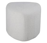 Paris Prix Pouf Tissu Bouclette Peg 46cm Blanc