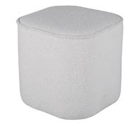 Paris Prix Pouf Tissu Bouclette Piff 44cm Blanc