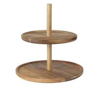 Paris Prix Présentoir 2 Étages en Bois Acacia 25cm Naturel