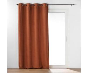 Paris Prix Rideau à Œillets Bouclette Wooly 140x240cm Terracotta