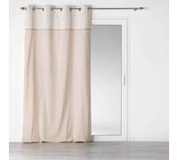 Paris Prix Rideau à Œillets Imprimé Bahina 140x280cm Beige & Blanc