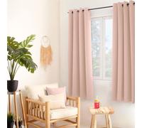 Paris Prix Rideau Occultant à Œillets Reglisse 140x180cm Vieux Rose
