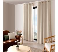 Paris Prix Rideau Occultant à Œillets Reglisse 140x240cm Ivoire