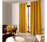 Paris Prix Rideau Occultant à Œillets Reglisse 140x240cm Moutarde