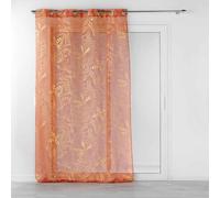 Paris Prix Rideau Voilage à Œillets Belflor 140x240cm Terracotta