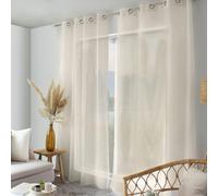 Paris Prix Rideau Voilage à Œillets Louna 140x240cm Écru
