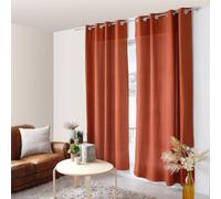 Paris Prix Rideau Voilage à Œillets Zoé 140x240cm Terracotta