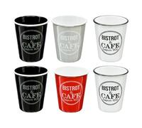 Paris Prix Secret de Gourmet - Coffret 6 Tasses Bistrot 10cl Multicolore