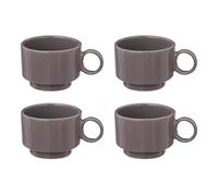 Paris Prix Secret de Gourmet - Lot de 4 Tasses à Café Anne 10cl Gris