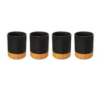 Paris Prix Secret de Gourmet - Lot de 4 Tasses à Café Modern Wood 12cl Noir