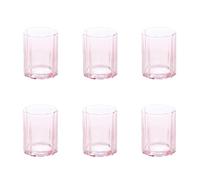 Paris Prix Secret de Gourmet - Lot de 6 Gobelet Bas en Verre Fleur 25cl Rose