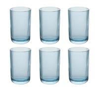 Paris Prix Secret de Gourmet - Lot de 6 Gobelets Haut Strie Ema 43cl Bleu