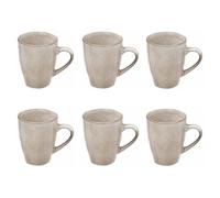 Paris Prix Secret de Gourmet - Lot de 6 Mugs en Céramique Callie 37cl Taupe