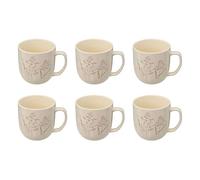 Paris Prix Secret de Gourmet - Lot de 6 Mugs en Céramique Elsa 30cl Blanc