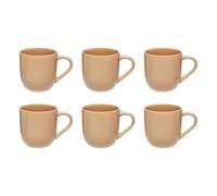 Paris Prix Secret de Gourmet - Lot de 6 Mugs en Céramique Maé 24cl Beige