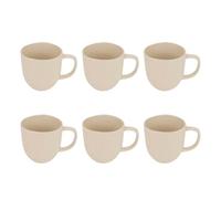 Paris Prix Secret de Gourmet - Lot de 6 Mugs en Faïence Wonja 44cl Crème