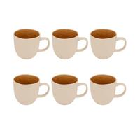 Paris Prix Secret de Gourmet - Lot de 6 Mugs en Faïence Wonja 44cl Ocre