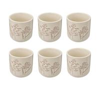 Paris Prix Secret de Gourmet - Lot de 6 Tasses à Café en Céramique Elsa 10cl Blanc