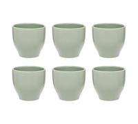 Paris Prix Secret de Gourmet - Lot de 6 Tasses à Café en Céramique Maé 11cl Vert Olive