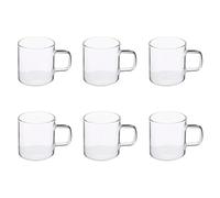Paris Prix Secret de Gourmet - Lot de 6 Tasses à Café en Verre Mia 10cl Transparent