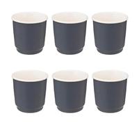 Paris Prix Secret de Gourmet - Lot de 6 Tasses à Café Nature 9cl Bleu Gris