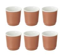Paris Prix Secret de Gourmet - Lot de 6 Tasses à Café Nature 9cl Terracotta