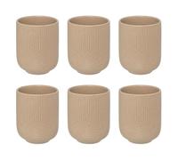 Paris Prix Secret de Gourmet - Lot de 6 Tasses en Céramique Lya 19cl Taupe