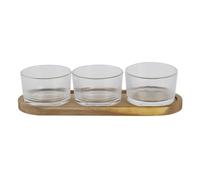 Paris Prix Service Apéritif 4 Pièces Coupelles 28cm Transparent