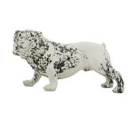 Paris Prix Statuette Bouledogue Déco Mei 38cm Blanc & Noir