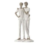 Paris Prix Statuette Déco Couple de Garçons 26cm Blanc