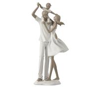 Paris Prix Statuette Déco Couple & Enfant 39cm Blanc