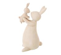 Paris Prix Statuette Déco Lapins Câlin 31cm Naturel