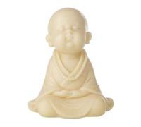 Paris Prix Statuette Déco Moine Zen Bodhi 23cm Jaune