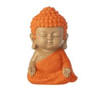 Paris Prix Statuette Déco Moine Zen Boudhi 20cm Orange