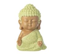 Paris Prix Statuette Déco Moine Zen Boudhi 20cm Vert