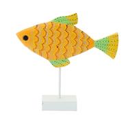 Paris Prix Statuette Déco Poisson en Bois Omi 33cm Multicolore
