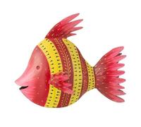 Paris Prix Statuette Déco Poisson en Métal Tom 34cm Rouge