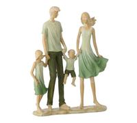 Paris Prix Statuette Famille 2 Enfants Matcha 25cm Vert