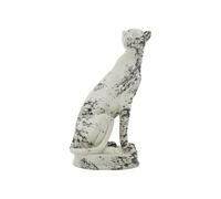 Paris Prix Statuette Léopard Assis Mei 42cm Blanc & Noir