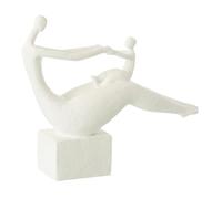 Paris Prix Statuette Maman avec Enfant Moderne 29cm Blanc