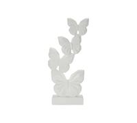 Paris Prix Statuette Papillons sur Socle Farfalla 26cm Blanc